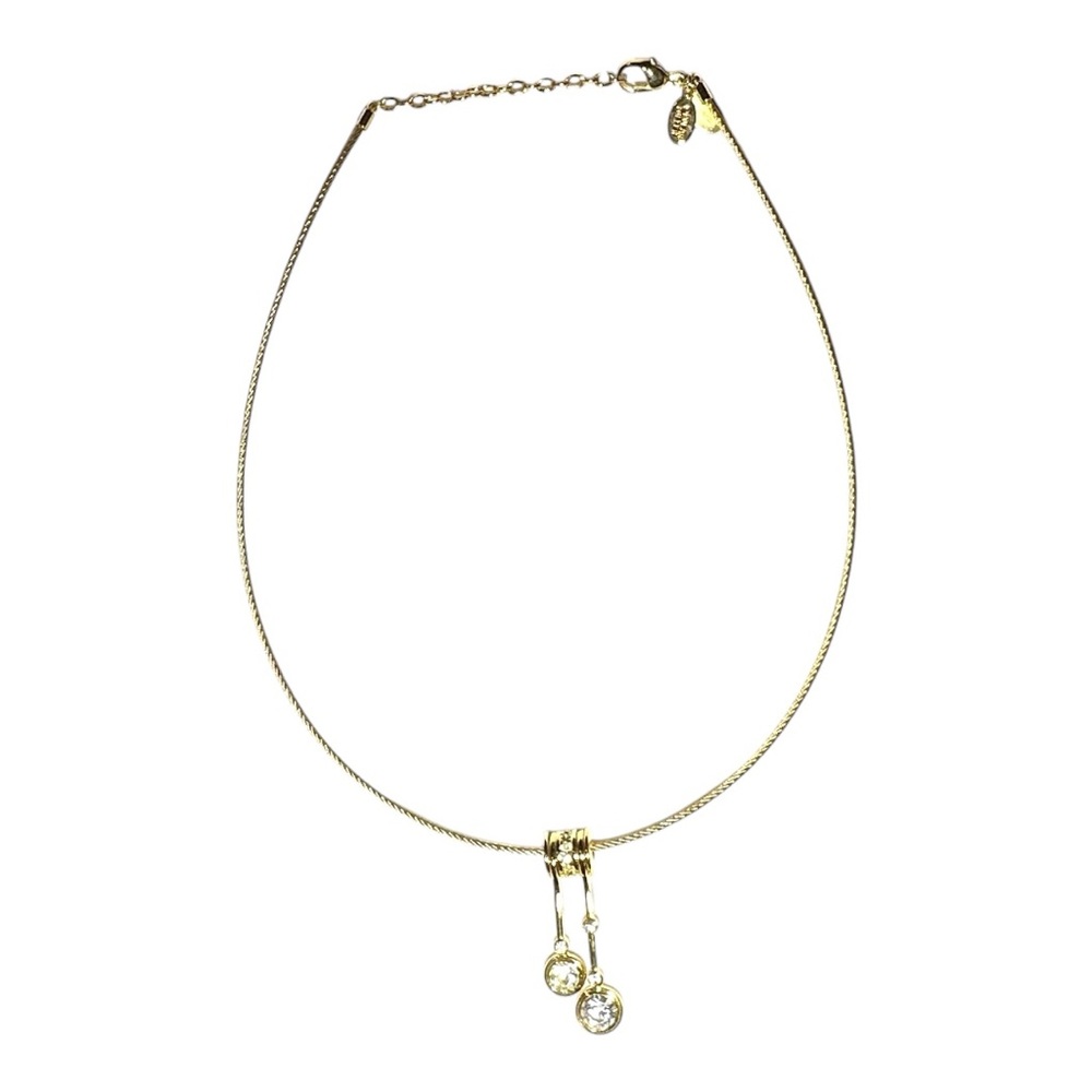 Vtg Nolan Miller gold-tone omega necklace with drop pendants Women’s jewelry